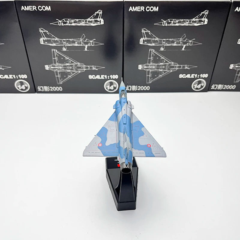 Diecast Metal 1/100 Scale French Mirage 2000 Fighter Jet Mirage-2000 Aircraft Model Planes