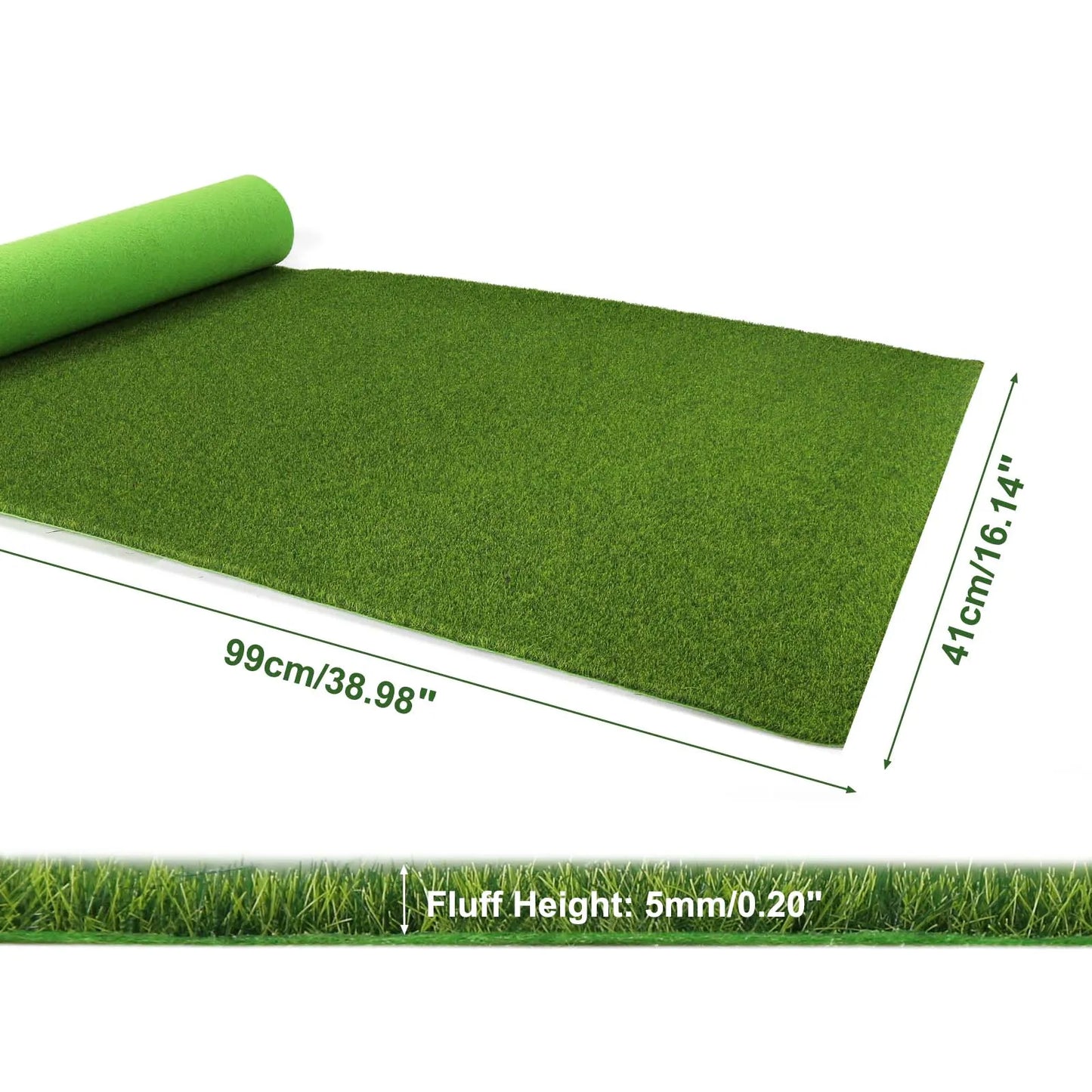 Evemodel 41cm*99cm Grass Mat 3mm 5mm 8mm Thick Artificial Lawn Carpet for DIY Project Model Architectural Layout