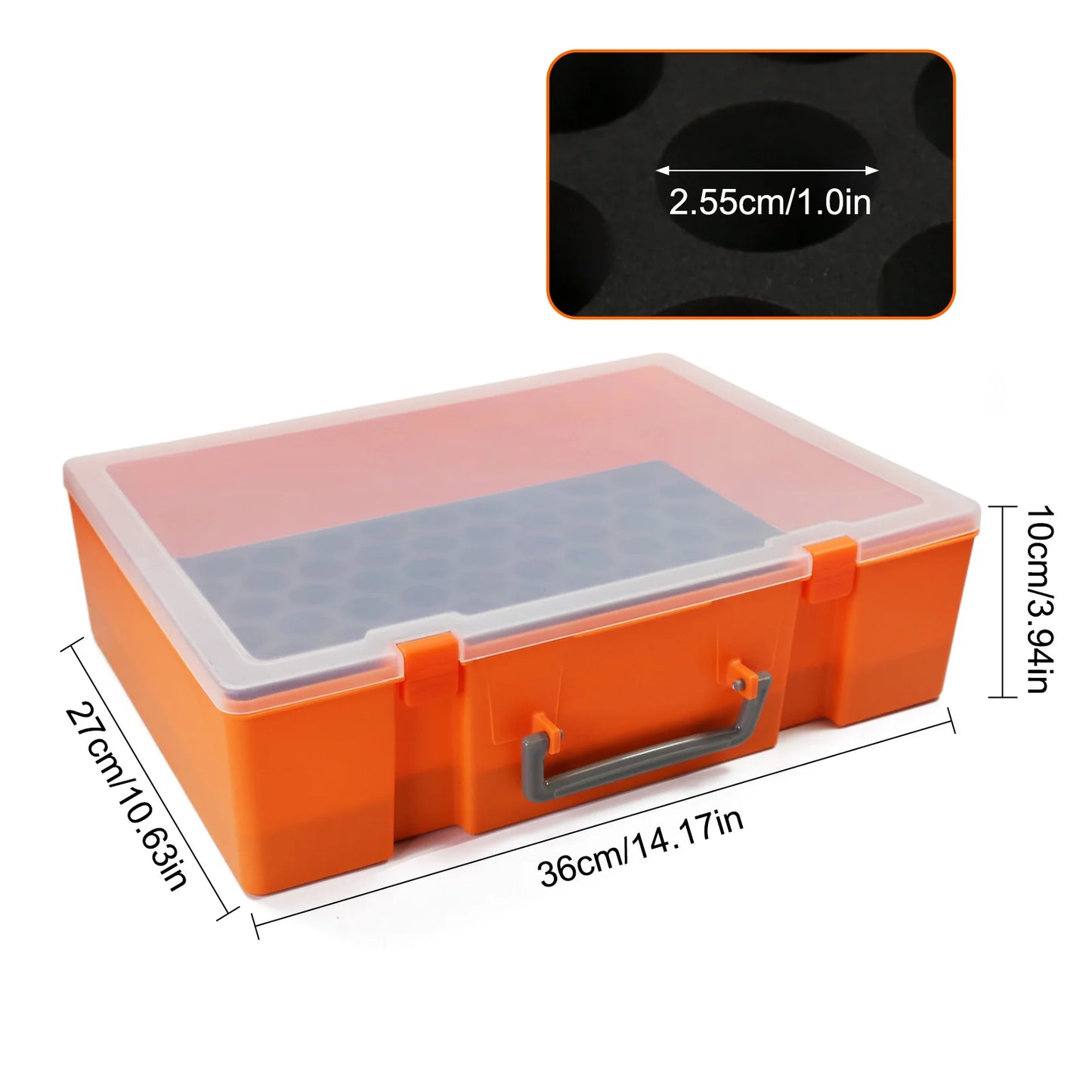 Evemodel 1pc Model Paint Organizer Pigment Bottle Storage Suitcase Portable Holds 88pcs Bottles SN03