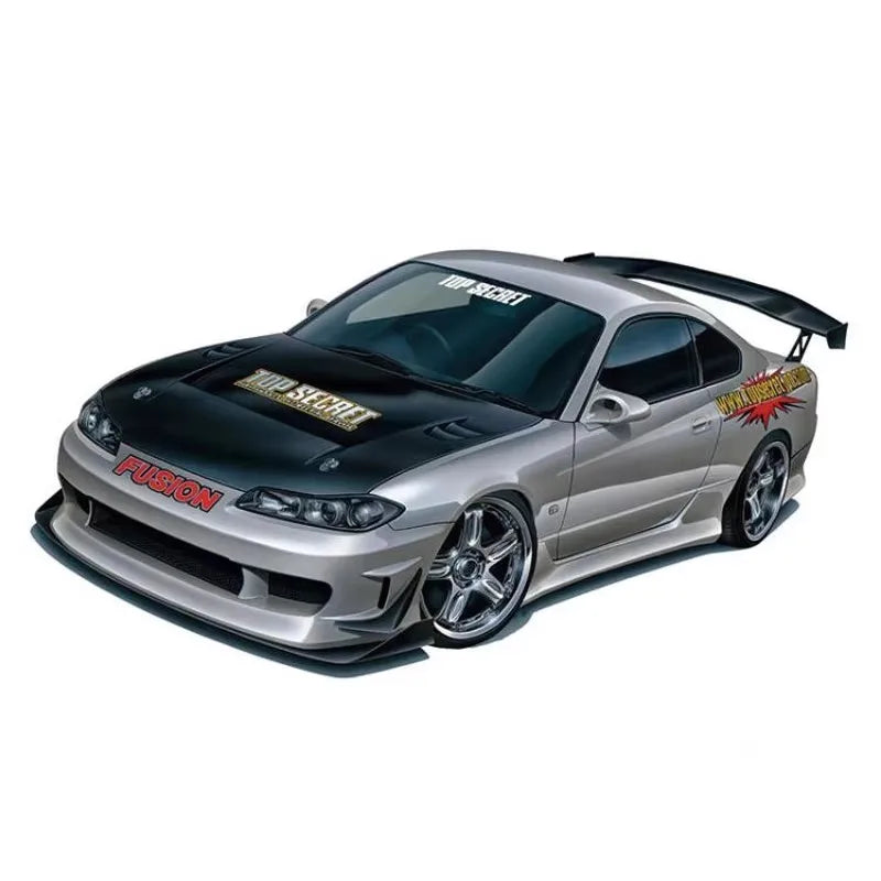 AOSHIMA 05874 Assembly Model Car 1/24 Scale Top Secret S15 Silvia `99 Nissan for Model Hobby Collection DIY Toys