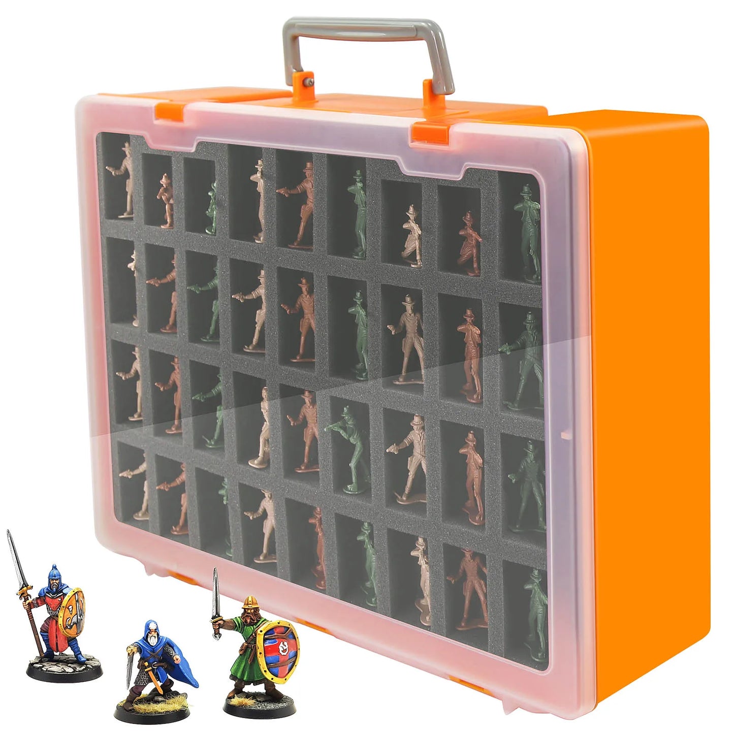 Evemodel Dual-layer Miniature Figurine Suitcase Storage Organizer Carrying Case SN03R