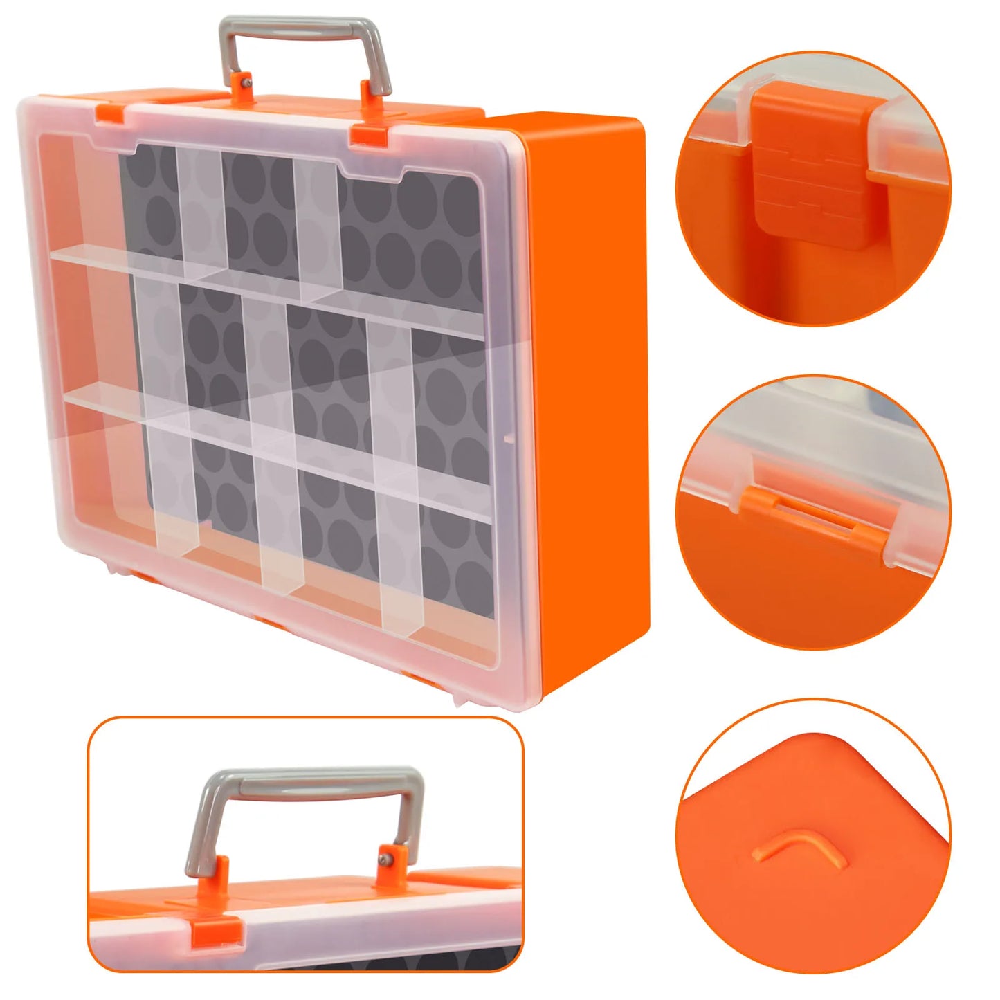 Evemodel Model Paint Organizer Pigment Bottle Storage Suitcase Dual-layer Portable Box SN03S