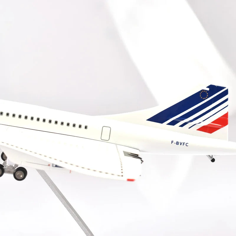 50cm Resin Diecast Air France Concorde With Light & Wheel  Plane Model Airplane Model Aircraft