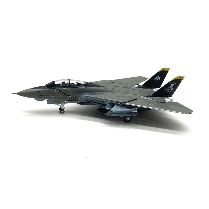 1/100 Scale USA F-14 Tomcat Jolly Roger Squadron vf103 Boeing Military Missile bomber Model Plane Fighter Army Air Force Diecast