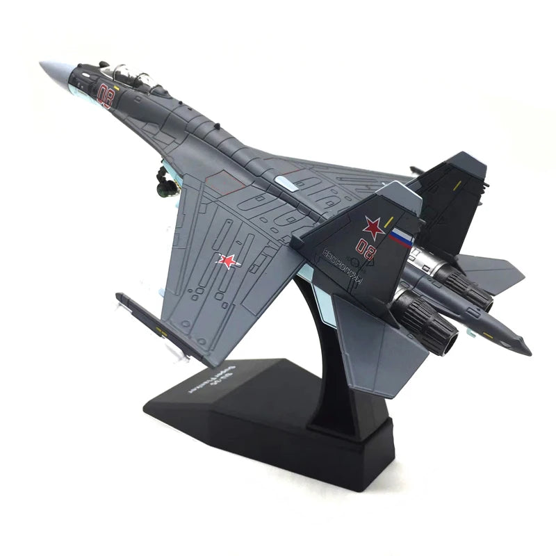 Aircraft Plane model 1/100 Russian Air Force fighter Su 35 airplane Alloy model diecast 1:100 metal Planes