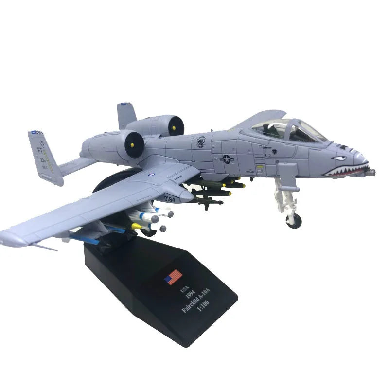 1/100 Scale Diecast Metal A10 Fighter Fairchild Republic A-10 Thunderbolt II