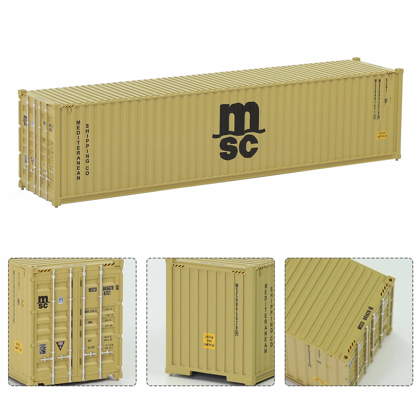 Evemodel HO Scale 40ft Container 1:87 40' Shipping Cargo Box for Model Trains Model Truck C8746