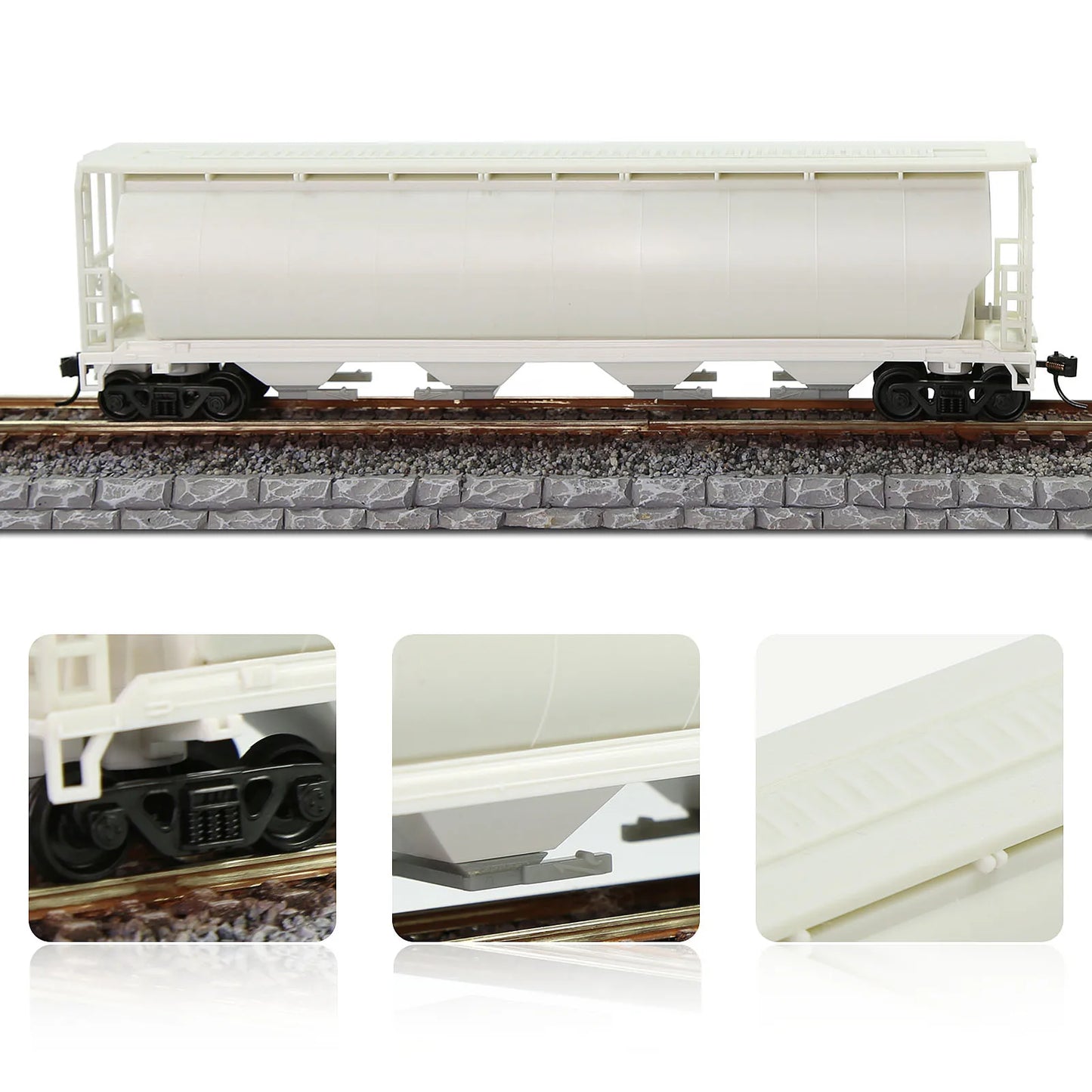 Evemodel 1pc HO Scale Covered Cylindrical Grain Hopper Unassembled Blank 1:87 Model Wagon C8744JJ