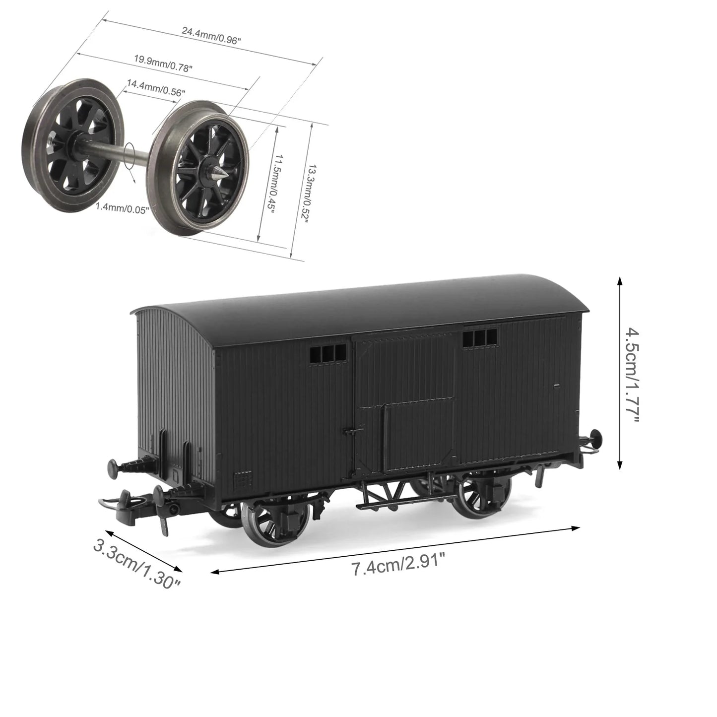 Evemodel C8728 1pc Model Trains HO Scale 1:87 20ft Box Car Wagon 20' Railway Boxcars