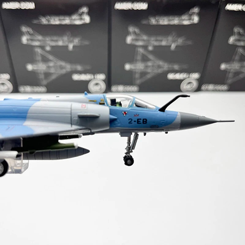 Diecast Metal 1/100 Scale French Mirage 2000 Fighter Jet Mirage-2000 Aircraft Model Planes