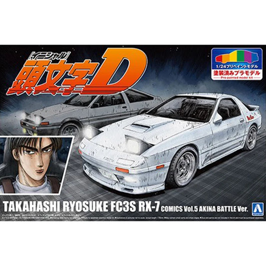 AOSHIMA 06248 1/24 Scale Model Initial D for TFC3S RX-7 Comics VOL.5 AKINA Battle Ver. Pre-colored Model Kit for Model Hobby DIY