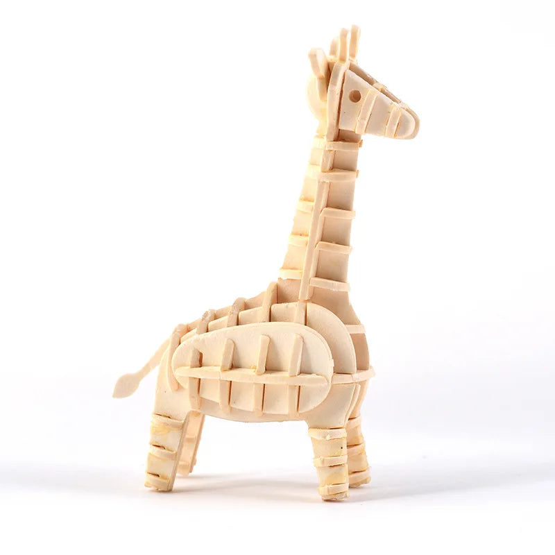 DIY Wooden Puzzle Model Animal Montessori Toys for Children Crafts Dachshund Skeleton Assembly Gifts Set for Kids Adults Teens