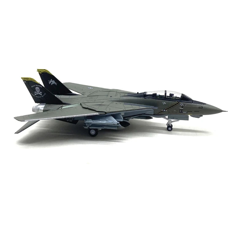 1/100 Scale USA F-14 Tomcat Jolly Roger Squadron vf103 Boeing Military Missile bomber Model Plane Fighter Army Air Force Diecast