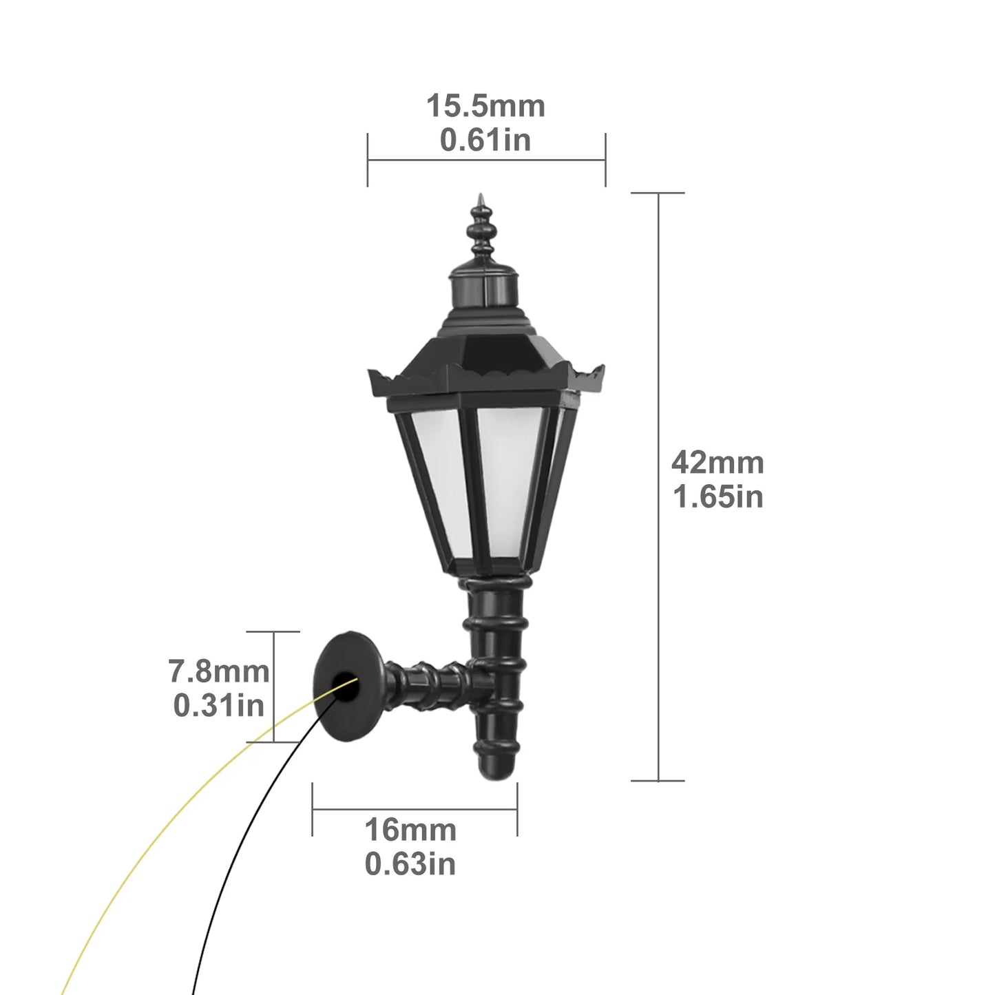 Evemodel 10pcs 1:25-1:200 Model Railway Hanging Lamps Outdoor Wall Lamps Lights N HO O G Scale LEDs