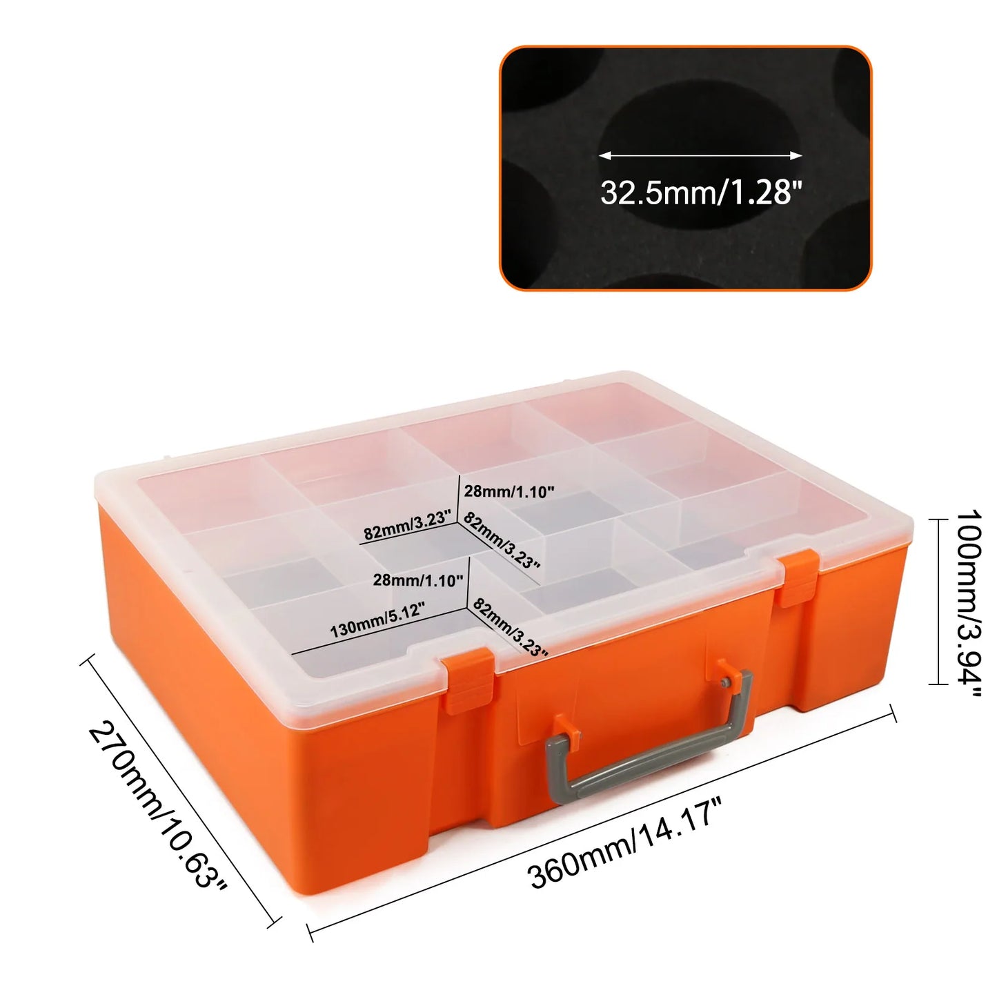 Evemodel Model Paint Organizer Pigment Bottle Storage Suitcase Dual-layer Portable Box SN03S