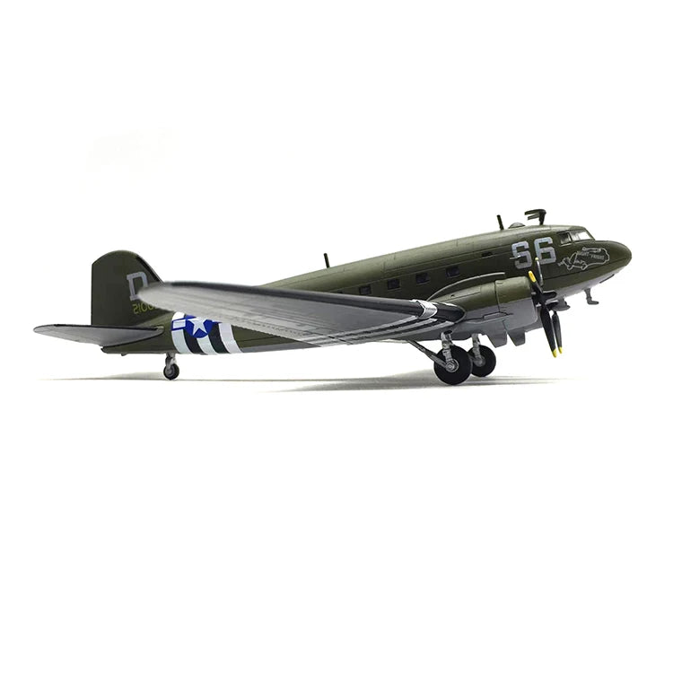 1/100 Scale Alloy Model Diecast C-47 DC3 Transport Aircraft Model