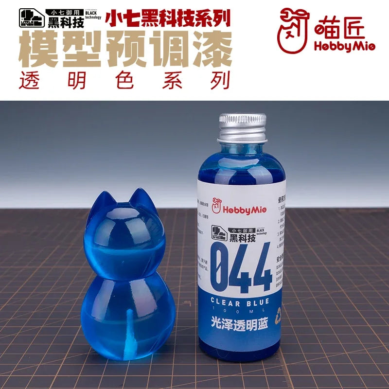 HOBBY MIO 041-049 100ml Clear Color Paint Pre-mixed Non-dilution Pigment Model Painting Tools for Model Coloring Tools DIY