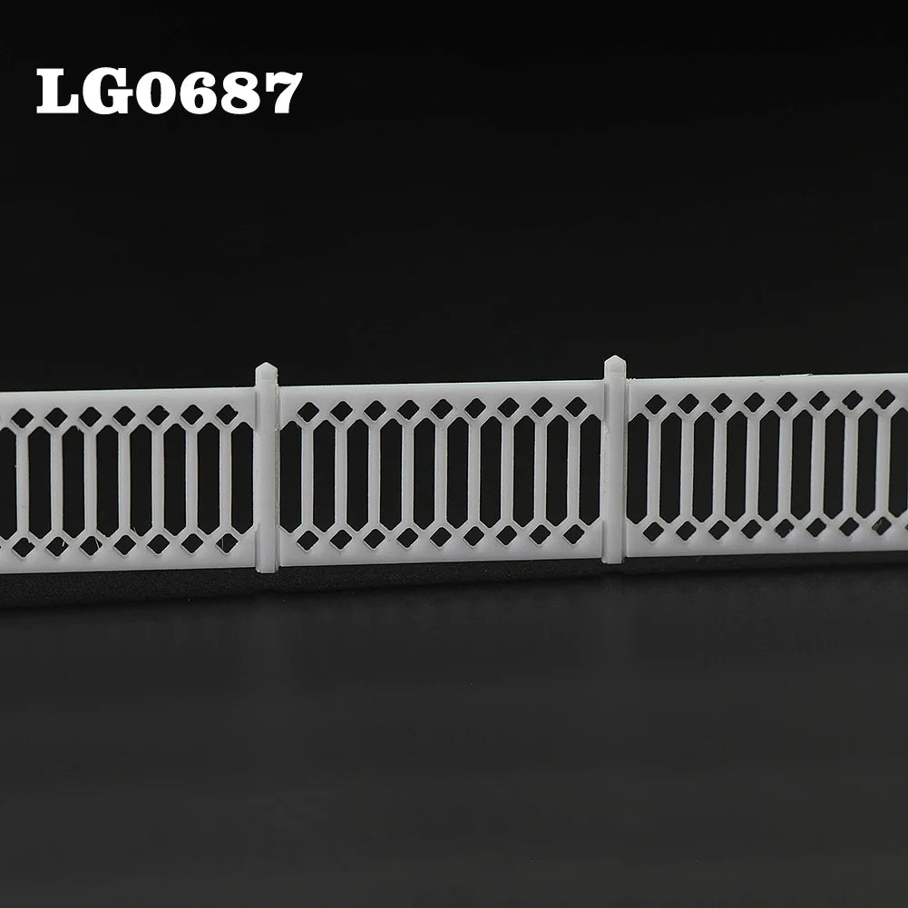 Evemodel 1 Meter Model Railway White Building Fence Wall 1:87 HO Scale Model Trains Diorama Accessory