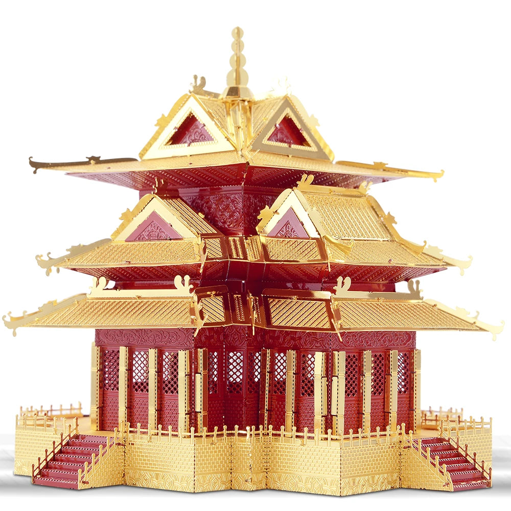 Piececool Model Building Kits Chinese Buildings 3D Metal Puzzles Jigsaw Toys for Teens Creative Gifts for Christmas