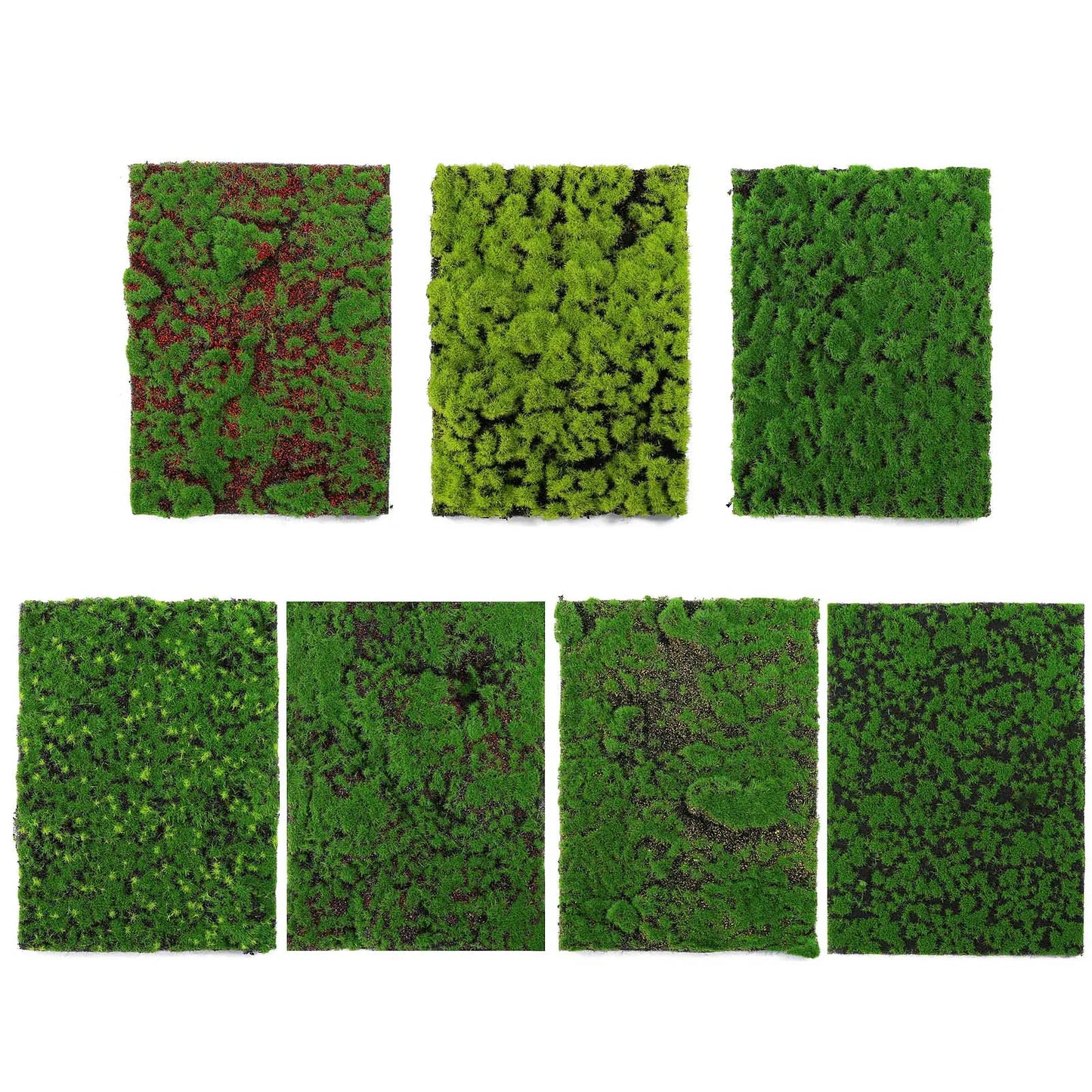 Evemodel 1pc 20cm*28cm Artificial DIY Moss Tufts Grass Mat 2cm Thick Lawn Carpet for Project Model Scene Railway Layout CPBGL