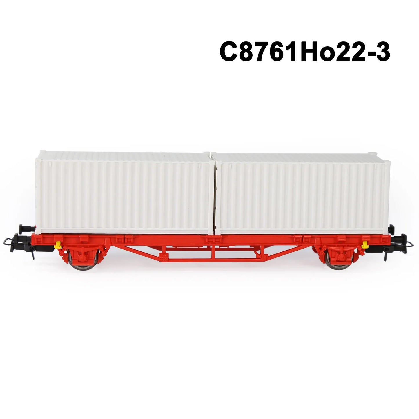 Evemodel C8761 1 Set HO Scale 1:87 Flat Car with 40' 20' Container Model Railway Wagons Freight Car