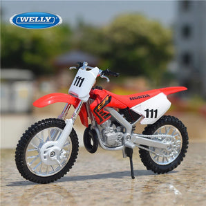 Maisto 1:18 Honda CR250R Diecast Dirt Bike Model High Detail Alloy Off Road Motorcycle Toy for Kids and Collectors