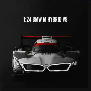 BMW M Hybrid V8 Alloy Diecast Sports Car Model with Sound & Light - Track Racing Vehicle for Kids - Metal Toy Car Gift