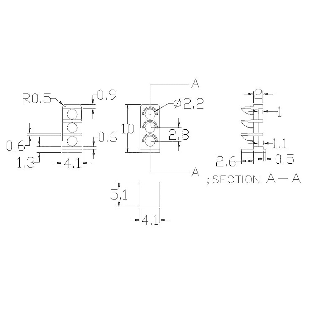 JTD15 10pcs Target Face With 3-LEDs for 1:150 Railway Dwarf signal N Z Scale 3 Aspects