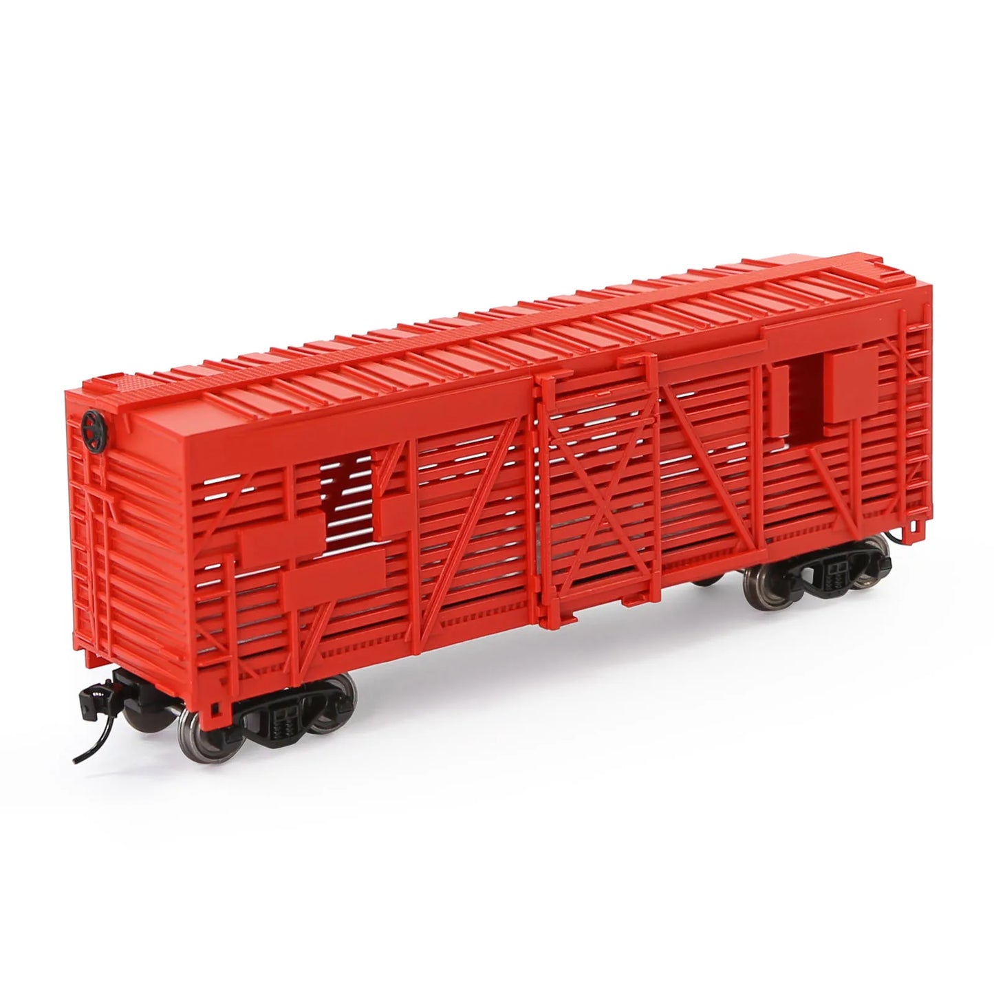 C8767 Evemodel Trains - Painted Unlettered HO Scale 40' Cattle Wagon Stock Car with Metal Wheels