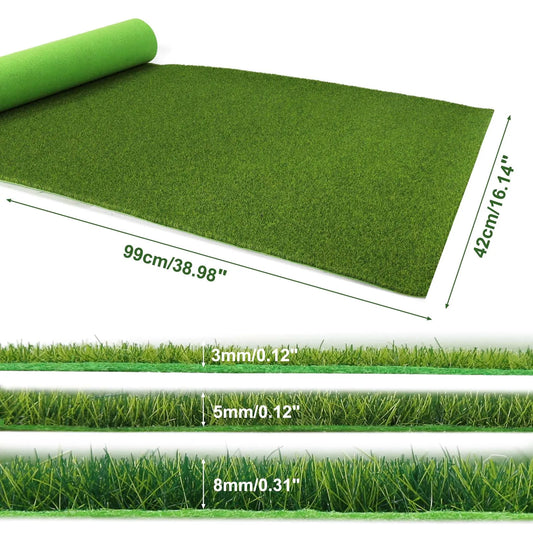 Evemodel 41cm*99cm Grass Mat 3mm 5mm 8mm Thick Artificial Lawn Carpet for DIY Project Model Architectural Layout