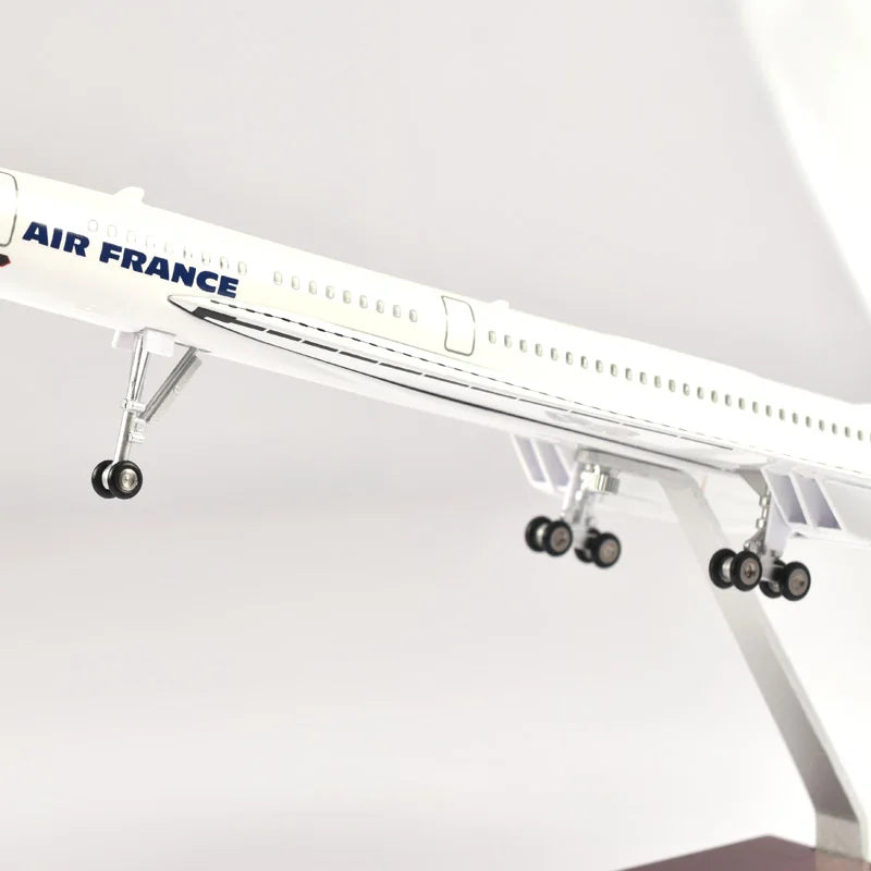 50cm Resin Diecast Air France Concorde With Light & Wheel  Plane Model Airplane Model Aircraft