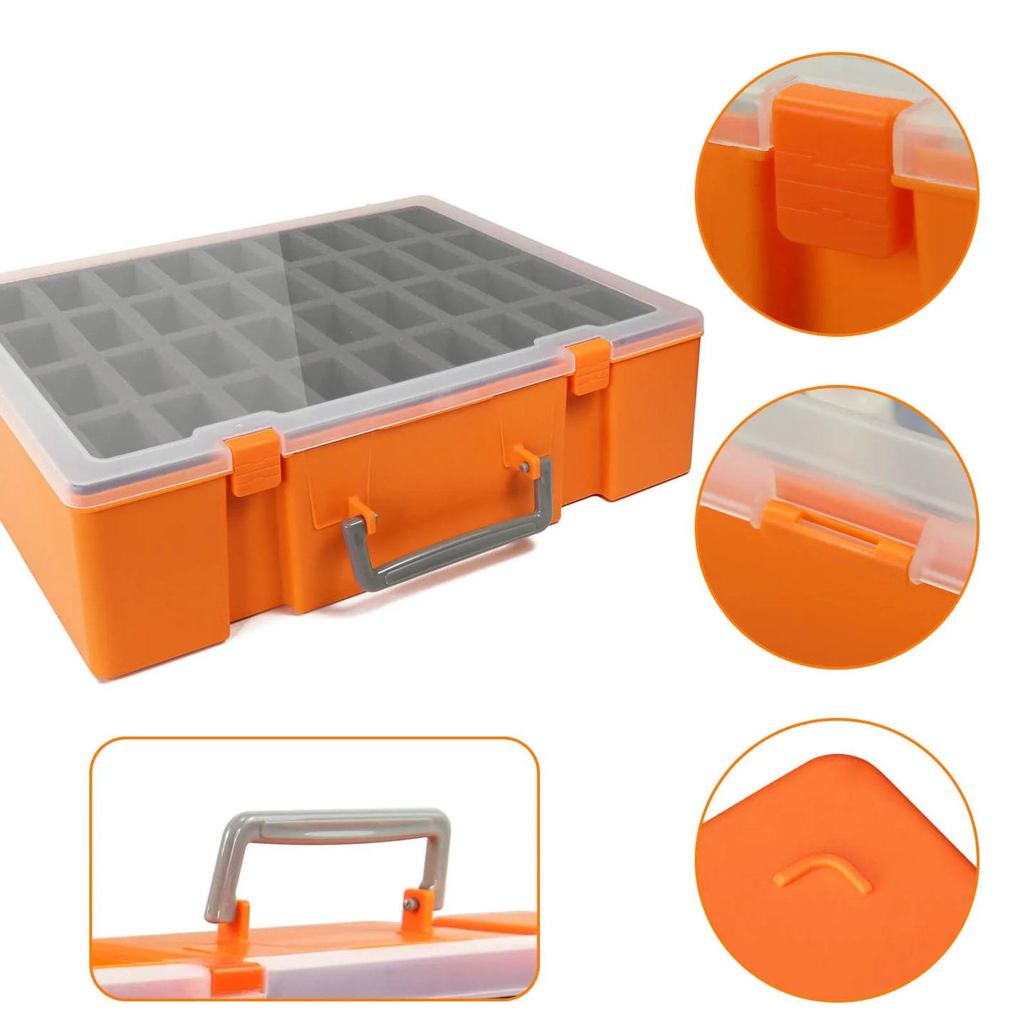 Evemodel Dual-layer Miniature Figurine Suitcase Storage Organizer Carrying Case SN03R