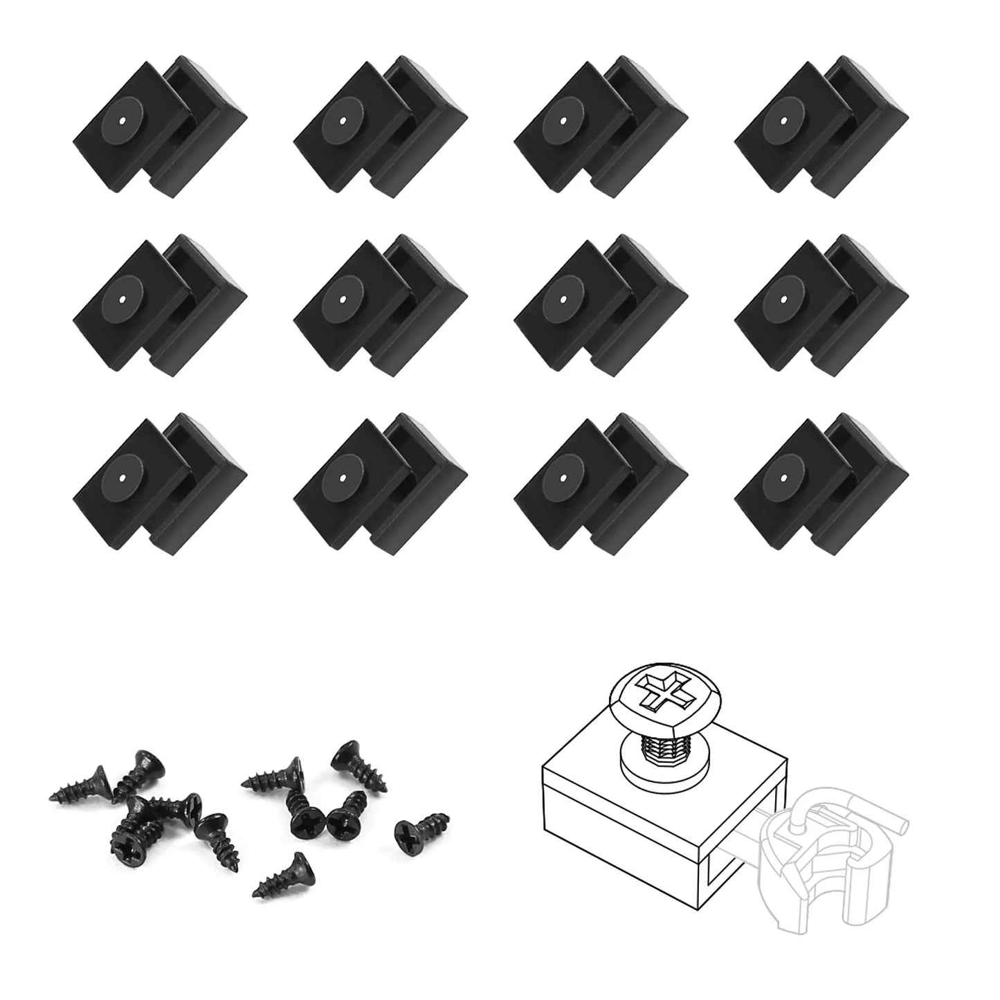 Evemodel HP37N 6 Pairs N Scale 1:8160 Coupler Box Lid with Screws Coupler Pocket Cover