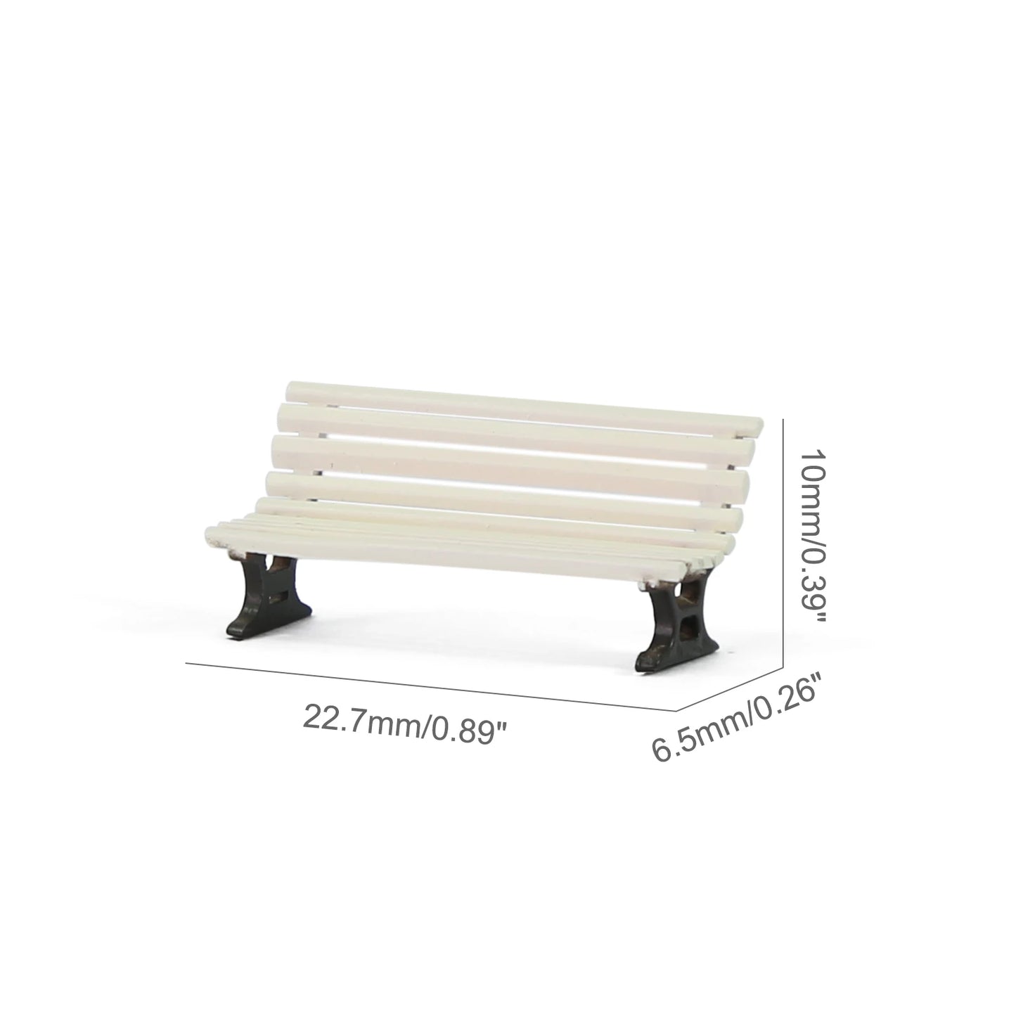 Evemodel 12pcs HO Scale 1:87 Platform Park Benches Street Garden Station Seats Chairs for Model Trains Landscape