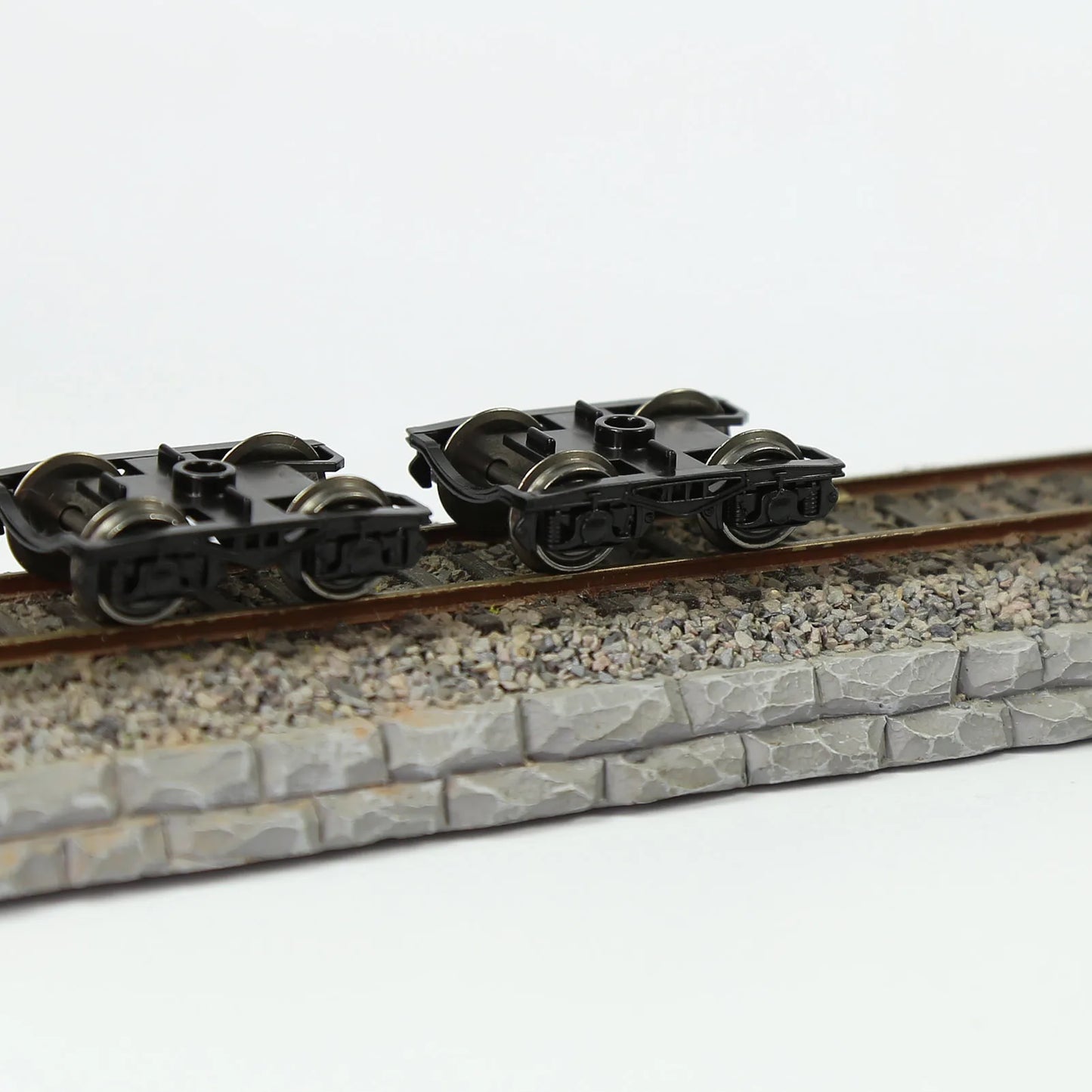 4pcs Model Trains HO Scale 1:87 High Rim Psyllium Bogies with 36" Metal DC Wheelsets HP0687