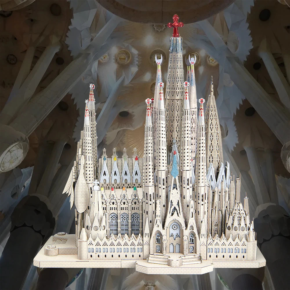 Piececool 3D Metal Puzzles La Sagrada Família Model Building Kits Jigsaw Toy DIY Set for Adult Collection Building Blocks