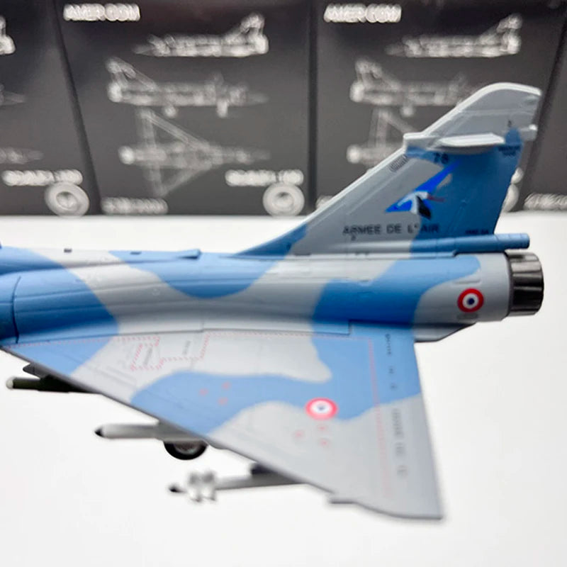 Diecast Metal 1/100 Scale French Mirage 2000 Fighter Jet Mirage-2000 Aircraft Model Planes