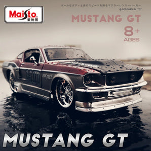 Maisto 1:24 1967 Ford Mustang GT Diecast Alloy Car Model - Sports Car Collectible for Kids & Adults - Modified Metal Toy, Simulation Model for Display