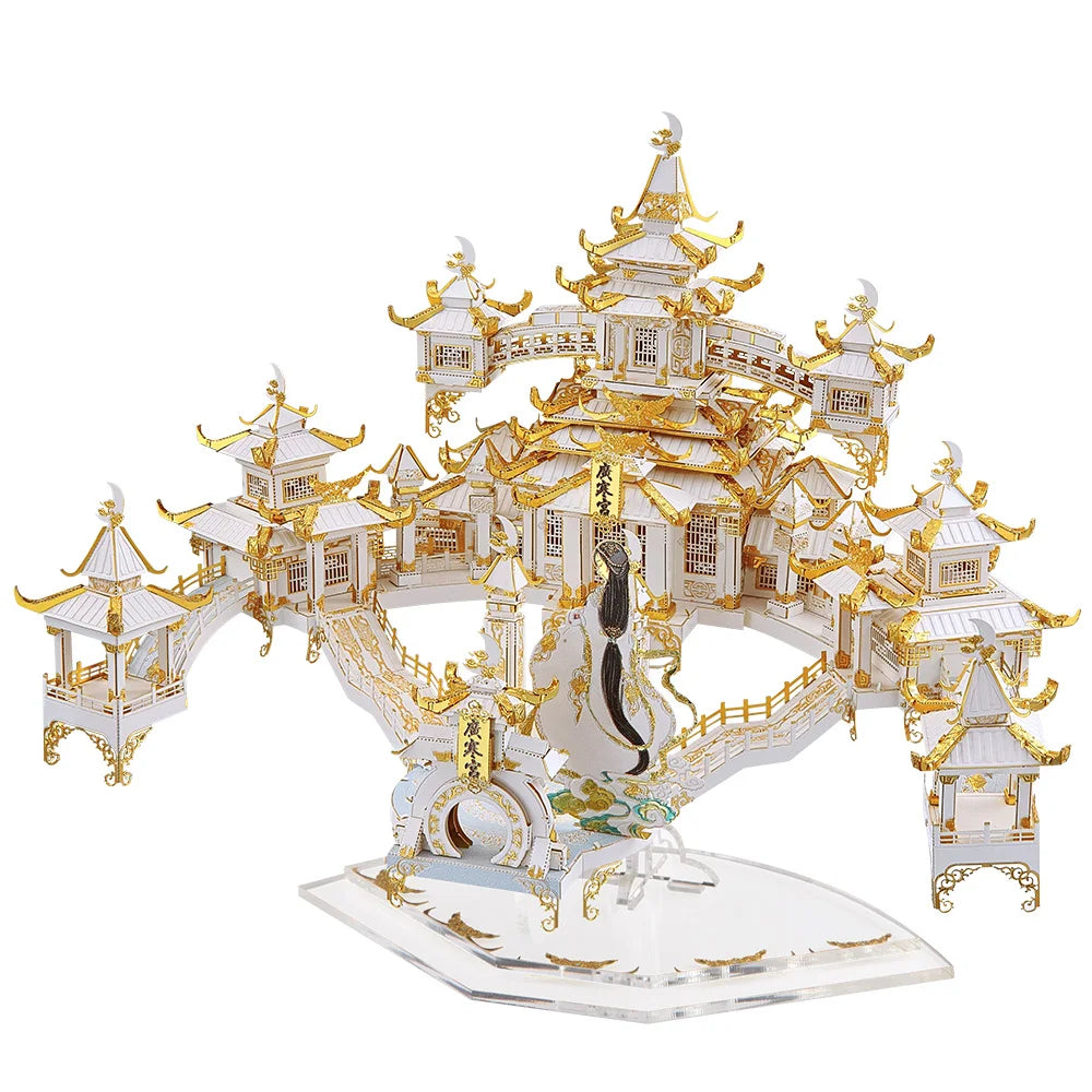 Piececool Model Building Kits Chinese Buildings 3D Metal Puzzles Jigsaw Toys for Teens Creative Gifts for Christmas