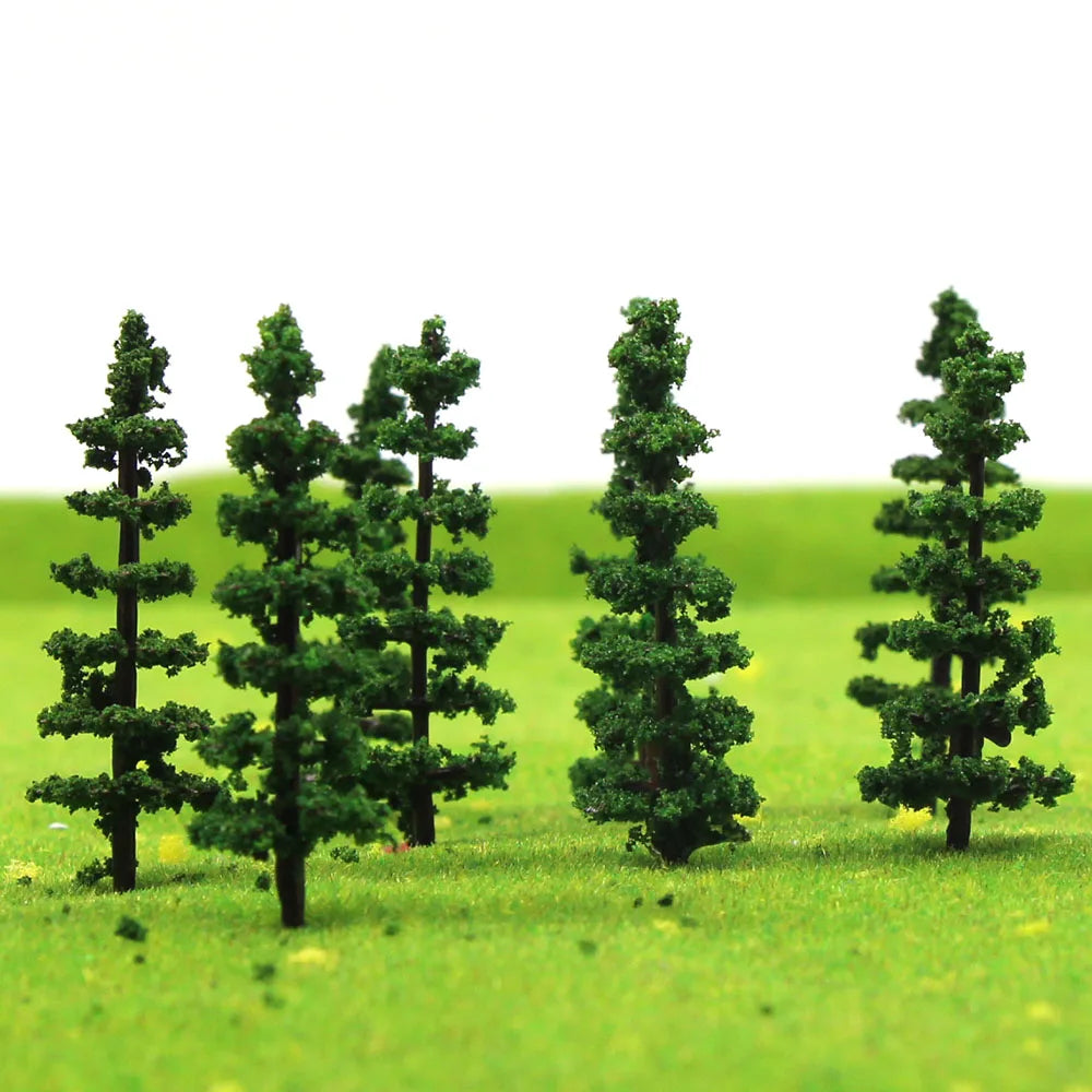 100pcs Model Railway Layout 1:160 N Scale Green Trees 50mm Scenery Diorama TC50