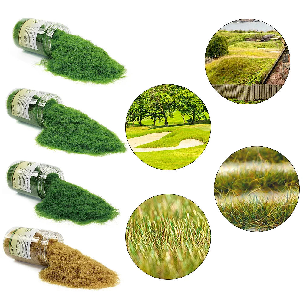 1 bottle 35g 5mm 8mm 12mm Static Grass Powder Flock Turf Lawn Nylon Railway Layout CFA