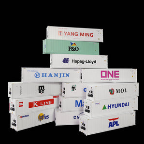 3pcs HO Scale 40ft 1:87 Hi-Cube Reefer 40' Refrigerator Container for Freight Car C8722 Railway Modeling