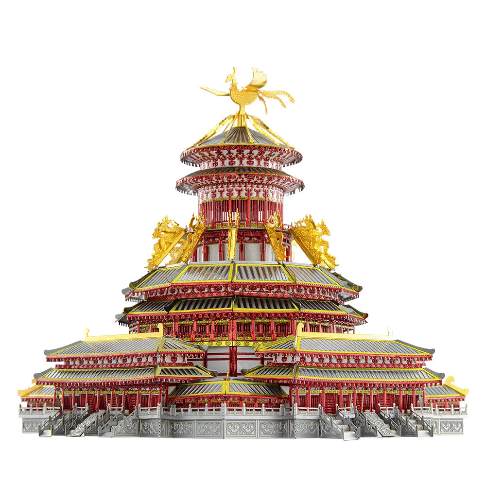 Piececool Model Building Kits Chinese Buildings 3D Metal Puzzles Jigsaw Toys for Teens Creative Gifts for Christmas