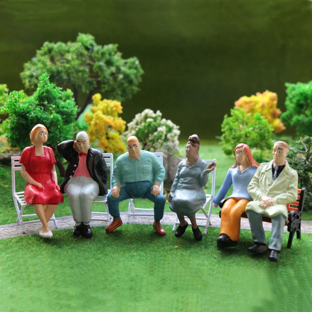 Evemodel P2513 Model Railway 12pcs G Scale Figures 1:25 Seated People