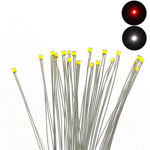 20pcs Pre-wired PTFE Wire SMD LED 0605 Bi-color Dual Red Bright White Lights