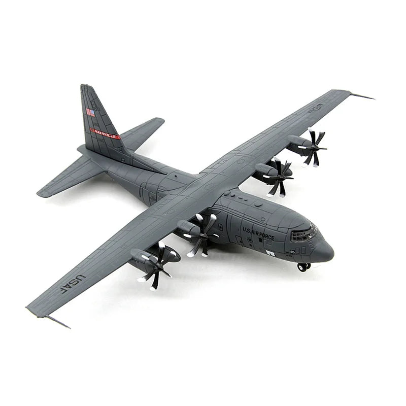 1:200 Diecast Airplane Model American AC-130 Attack Air Gunship Aircraft Model Alloy C-130 Hercules Transport Aircraft