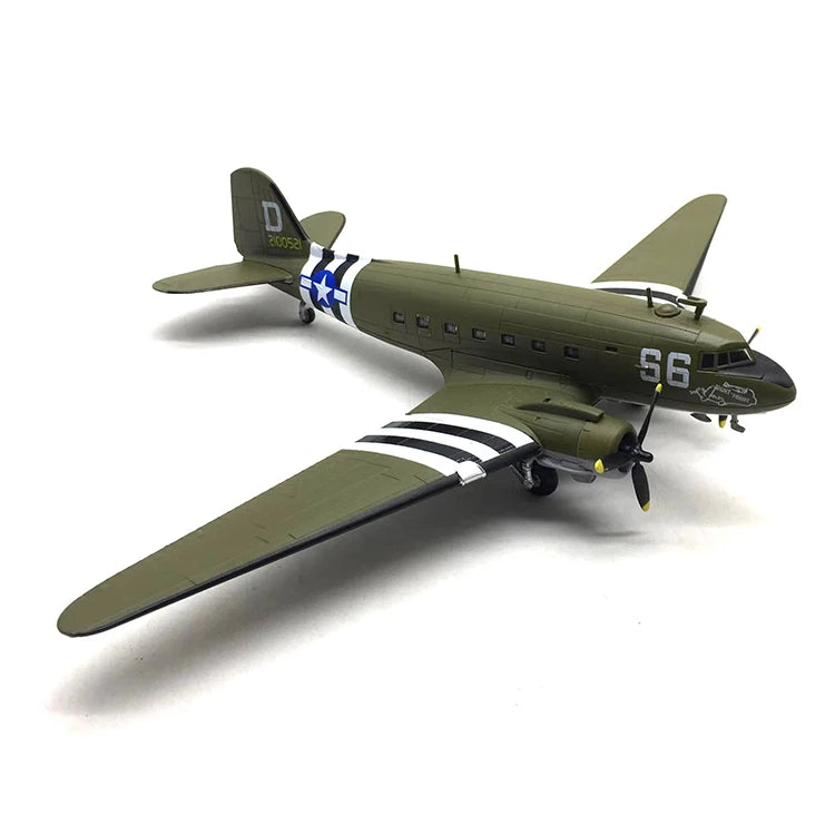 1/100 Scale Alloy Model Diecast C-47 DC3 Transport Aircraft Model