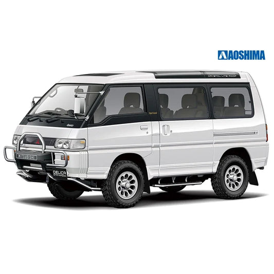 AOSHIMA 06139 1/24 Scale Model Car for Mitsubishi P35W Delica Star Wagon `91 Assembly Model Building Hobby Collection DIY Toys