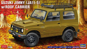 1/24 Scale Suzuki Jimny (JA11-5) Static Assembled Car Model Kit with Roof Rack - Hasegawa 20606