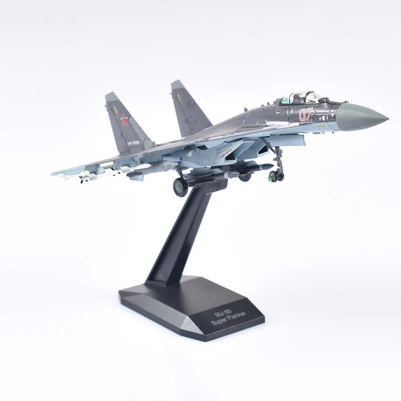 Aircraft Plane model 1/100 Russian Air Force fighter Su 35 airplane Alloy model diecast 1:100 metal Planes